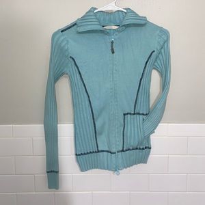 Athleta Light Blue Zip-up Sweater/Sweatshit